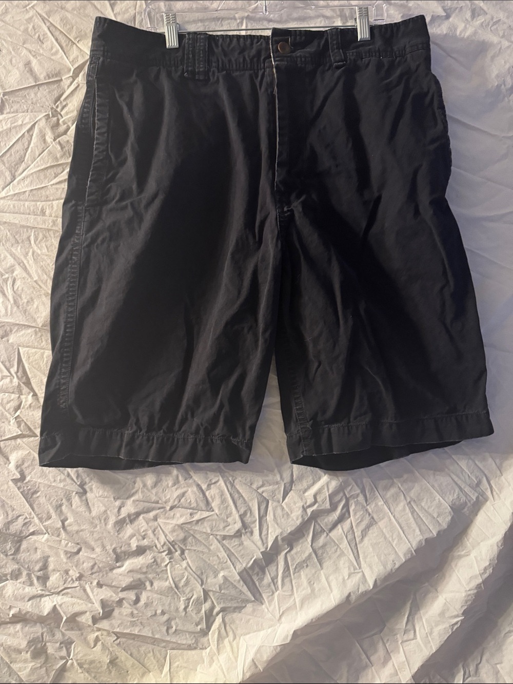 American Eagle Outfitters Y2K Longer Length Black Flat-Front Men's Shorts